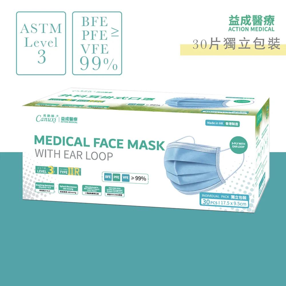 Made in Hong Kong - Surgical Mask with Ear Loop ASTM Level 3 ( Individual Packed )