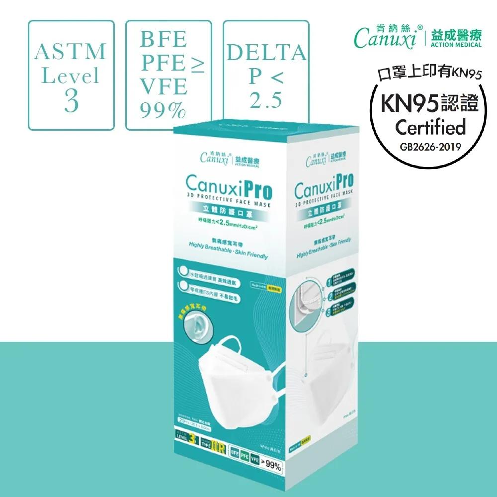[Upgraded KN95] Made in Hong Kong - Canuxi Pro 3D Protective Face Mask ASTM Level 3 ( 20 PCS Individual Pack )