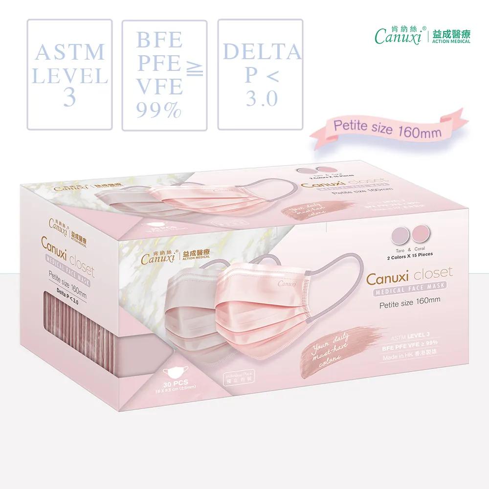 Canuxi Closet - High Breathability - 2 Colors Mask with Ear Loop ASTM Level 3 (Individual Pack) - Coral & Taro