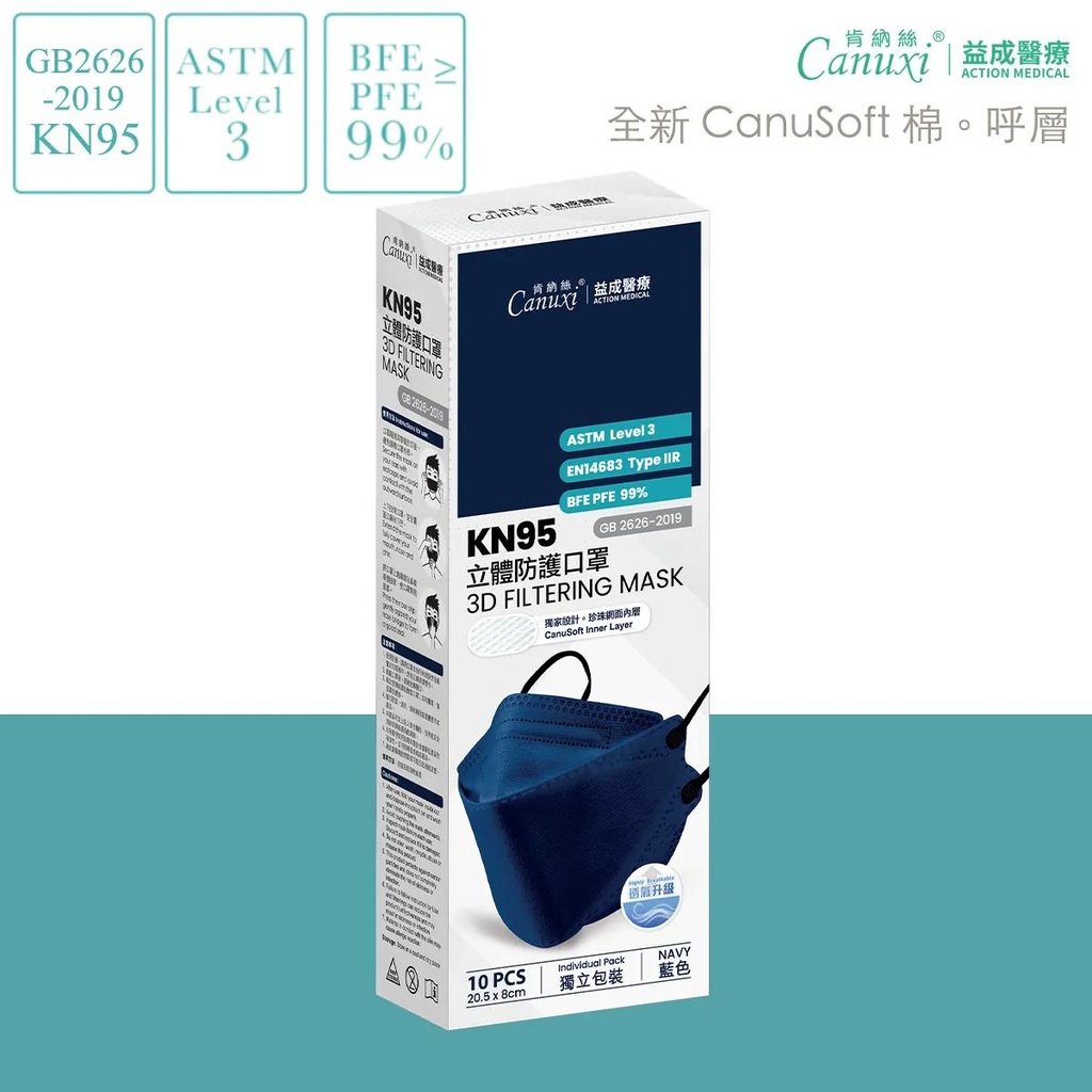 Adult KN95 Fish Shaped 3D Face Mask with Upgraded Breathability (10 pcs Individual Pack)